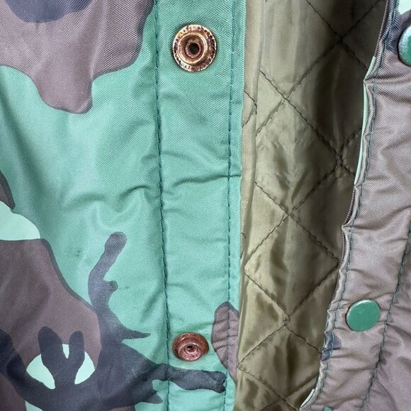 Rothco Camouflage Hooded Rain Jacket Men M Waterproof PVC Insulated Lined - Picture 5 of 12